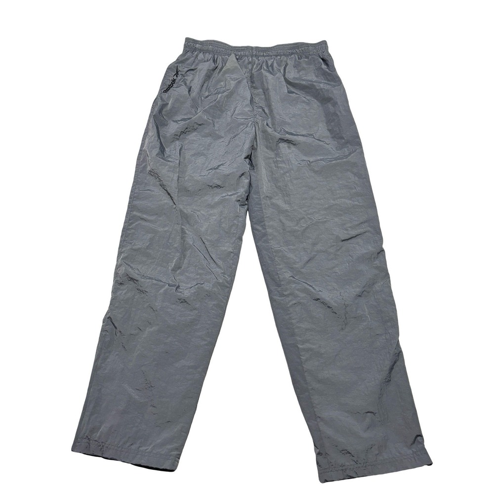 Vintage Y2K Reebok Men's Lined Windbreaker Track Pants Gray Size XL 32 x 32